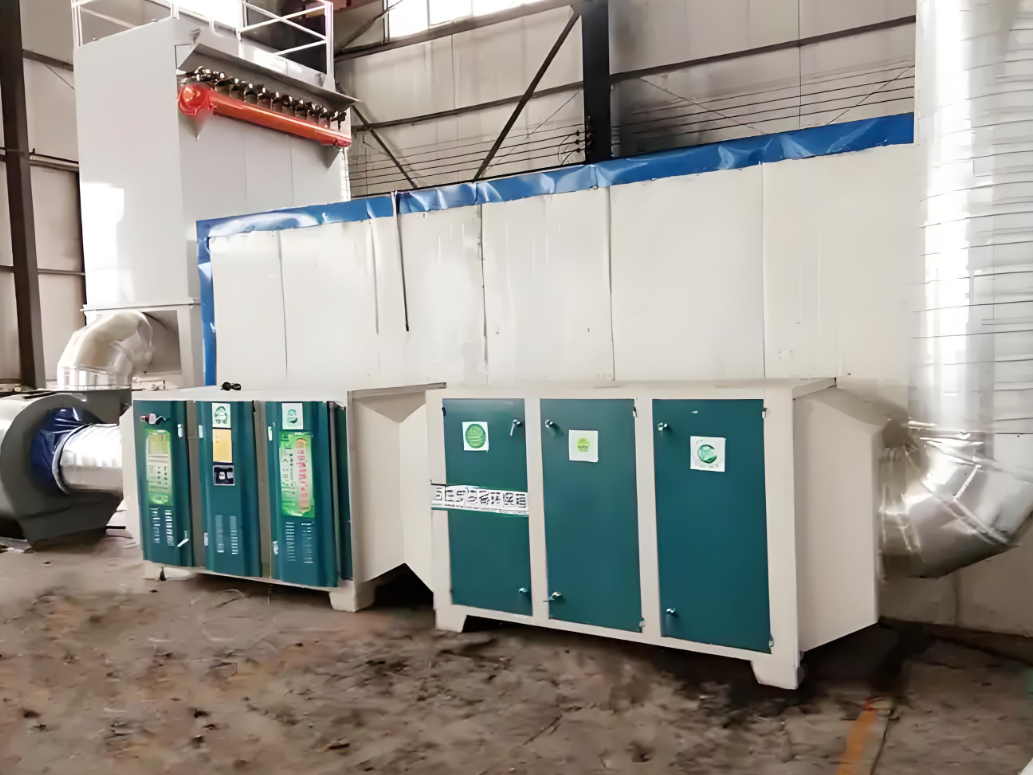 汽车喷漆房废气处理设备现场照片