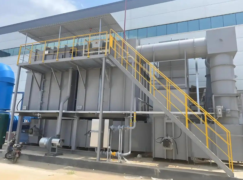 焦作危废间催化燃烧设备安装现场图